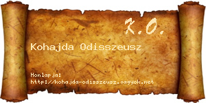 Kohajda Odisszeusz névjegykártya